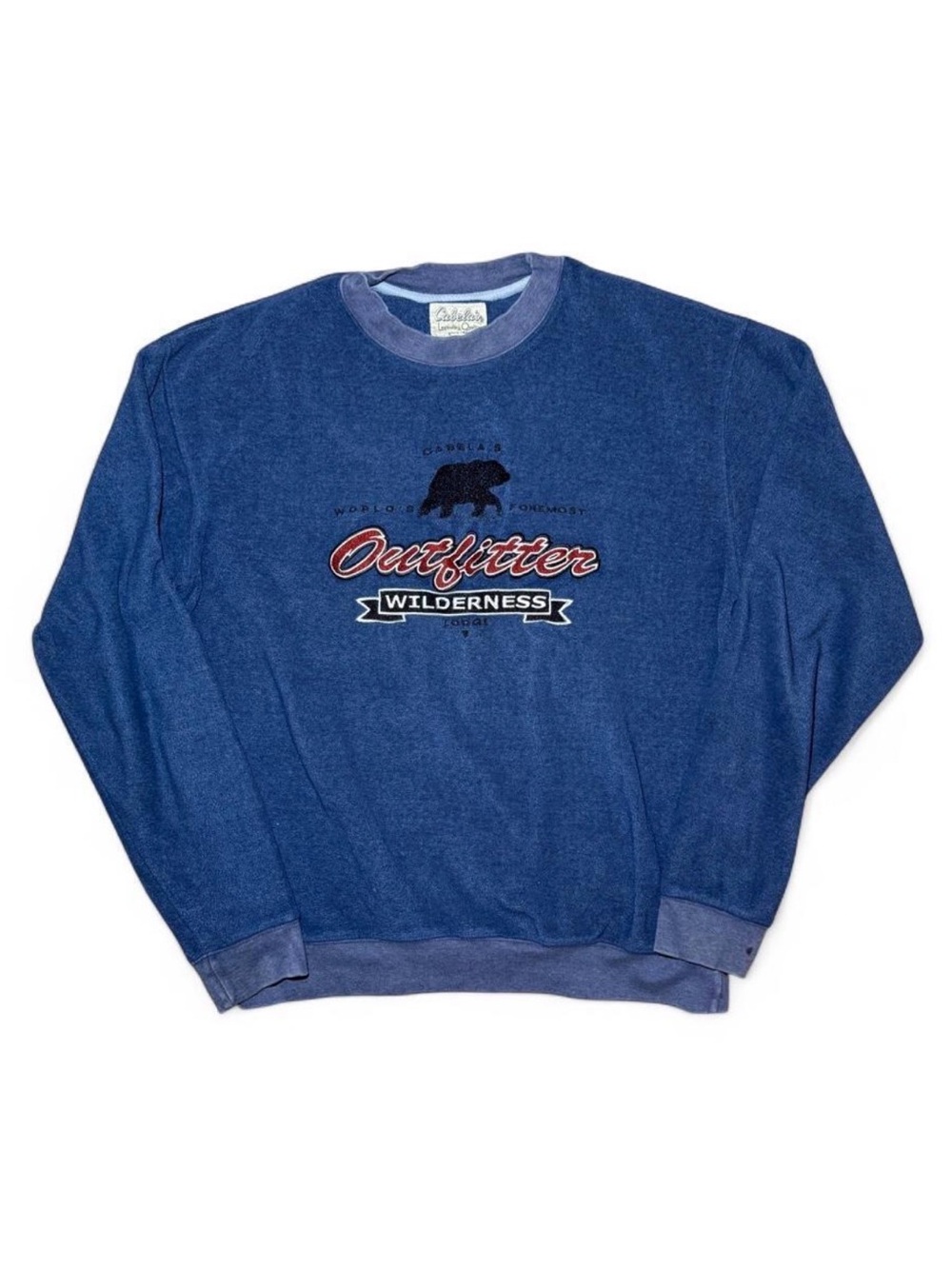 Vintage Cabela’s Outfitter Wilderness Men's Blue Crewneck Pullover Sweatshirt M